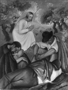 "Gesù fra i dormienti" o "Gesù nell’orto degli ulivi" - cm 131 x 101