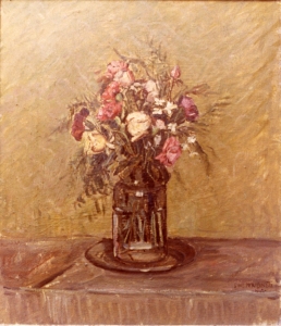 "Fiori" - 1942, olio su tavola, cm 60 x 70