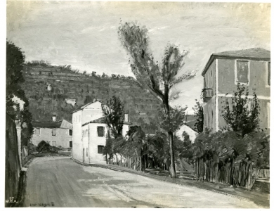 "Paesaggio ligure" - 1941, cm 70 x 85